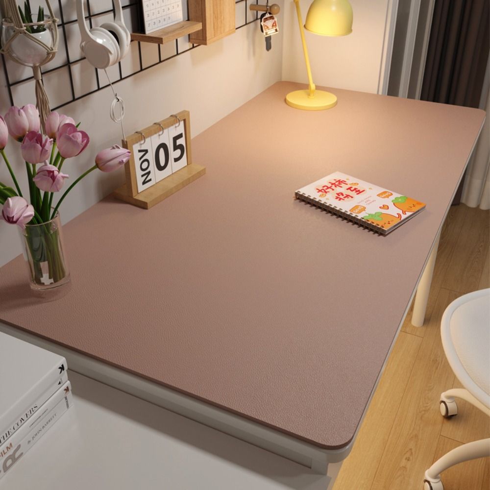 Yellow Desk Setup - Simple Protection Eye Student Desk Mat
