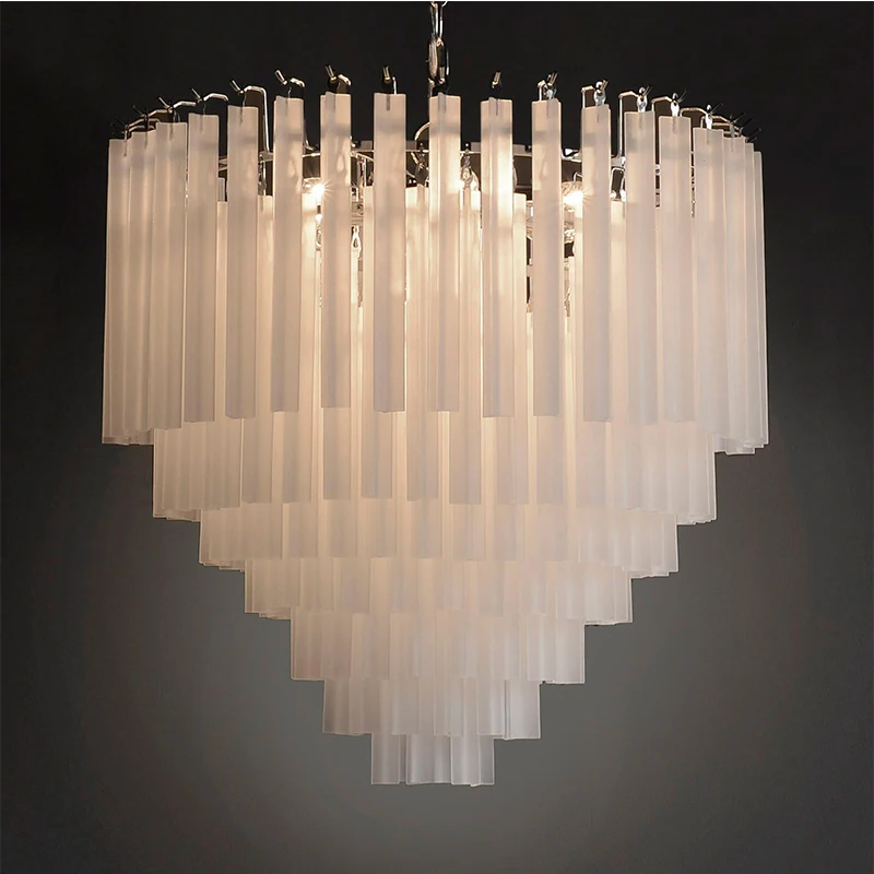Yellow Desk Setup - Round Murano Glass Pendant Chandelier Light