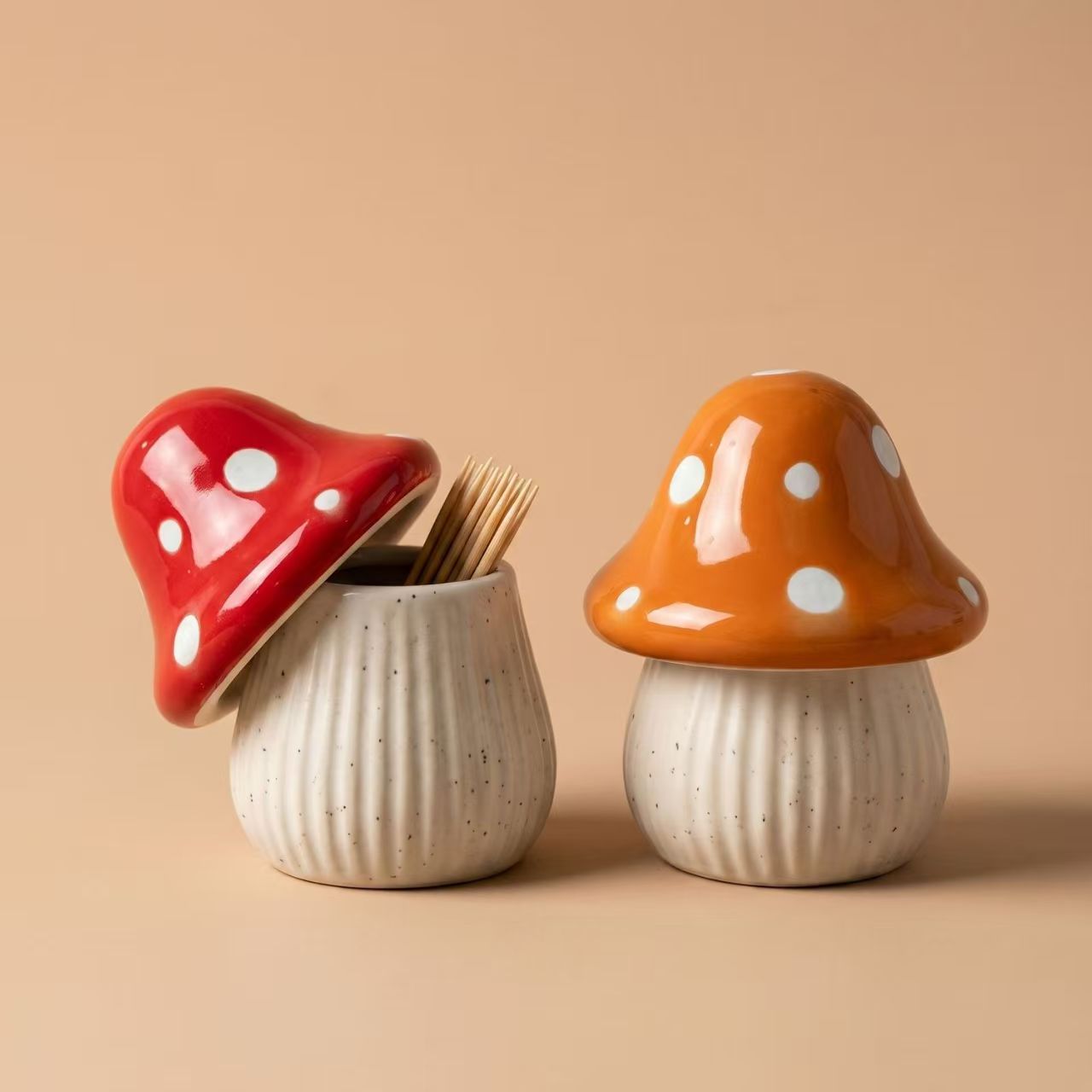 Cartoon Mushroom Ceramic Stora - đánh giá và giá Desk Setup Organization