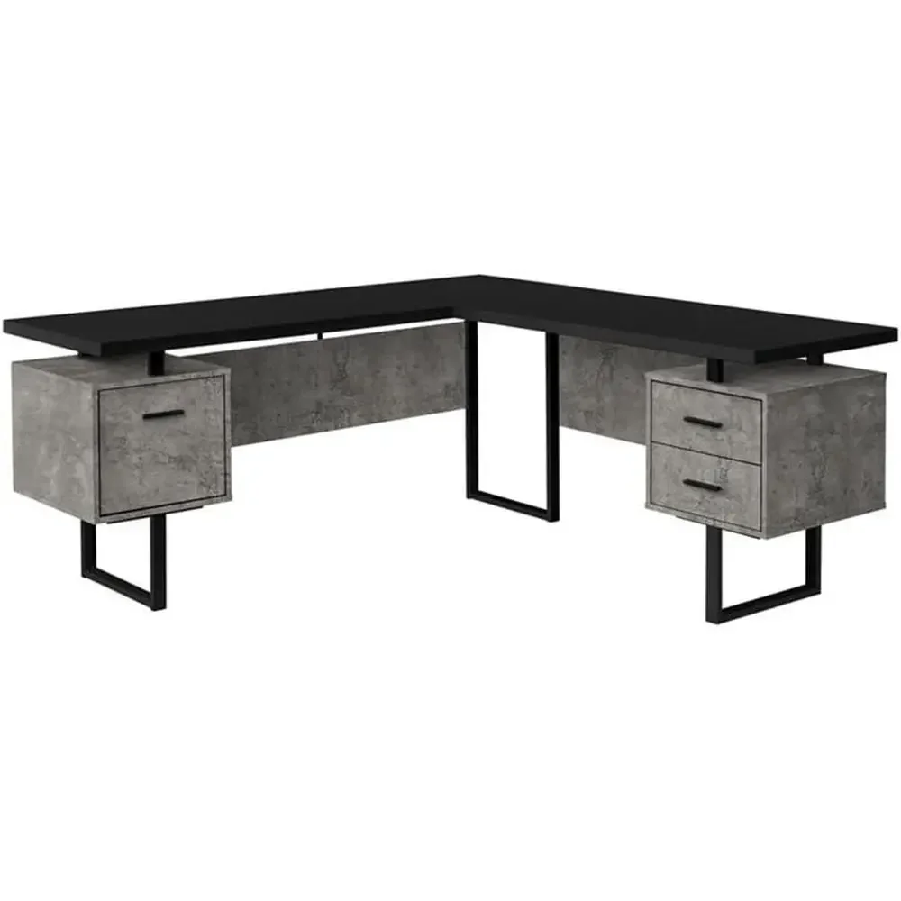 L-Shaped 70 Computer Desk with - đánh giá và giá Desk Setup In Office