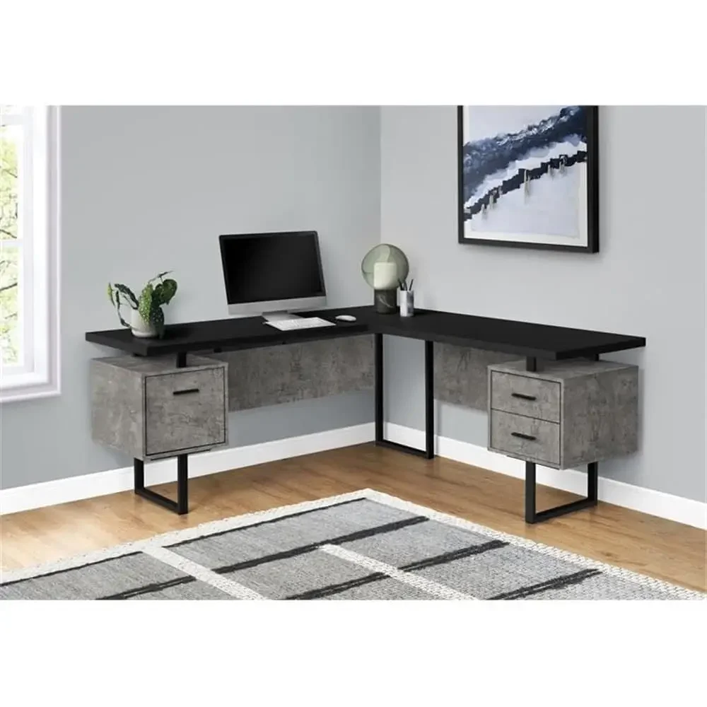 L-Shaped 70 Computer Desk with - đánh giá và giá Desk Setup In Office