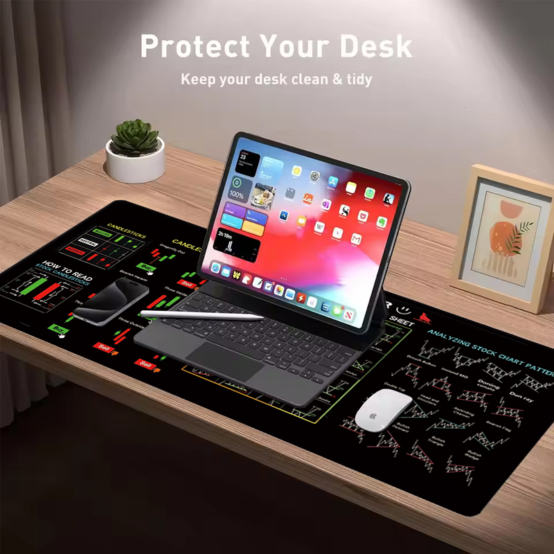 EXCO Stock Market Trader Leath - đánh giá và giá Desk Setup Cozy