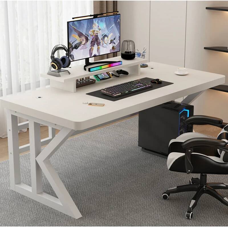 Shaped L Gaming Desk Table Pli - đánh giá và giá Desk Setup Monitor And Laptop