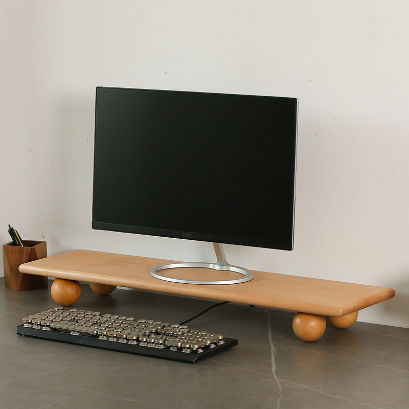 Solid Wood Monitor Riser Lapto - đánh giá và giá Desk Setup Monitor And Laptop