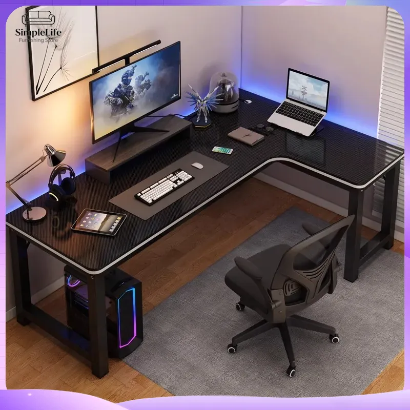 Corner Gaming Desk Computer De - đánh giá và giá Desk Setup Monitor And Laptop