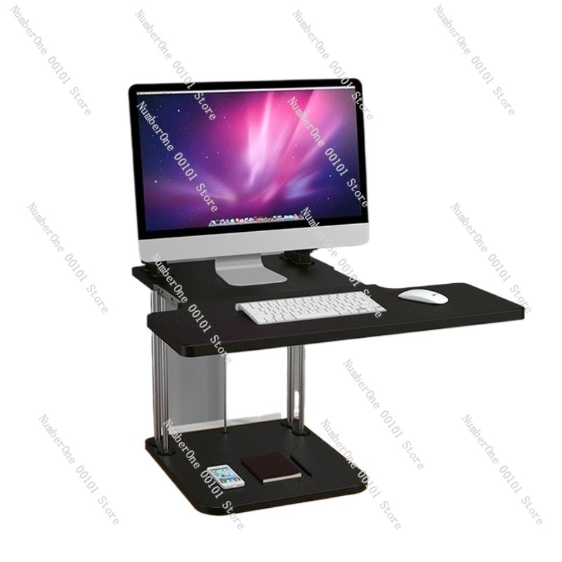 Height-Adjustable Standing Des - đánh giá và giá Desk Setup Monitor And Laptop