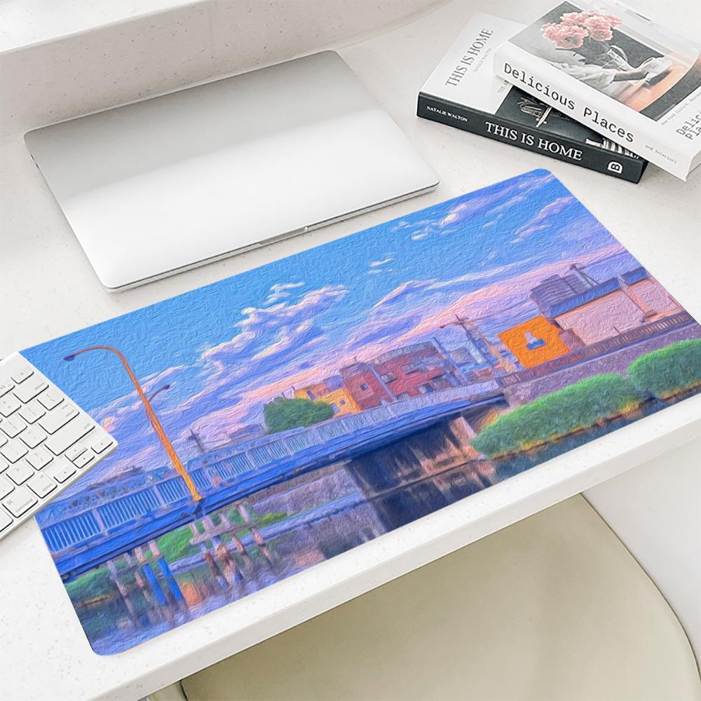 Urban Street View Oil Painting - đánh giá và giá Desk View Setup
