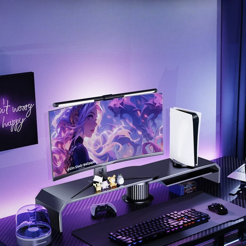 Gaming Dual Monitor Stand Offi - đánh giá và giá Desk Setup Monitor And Laptop
