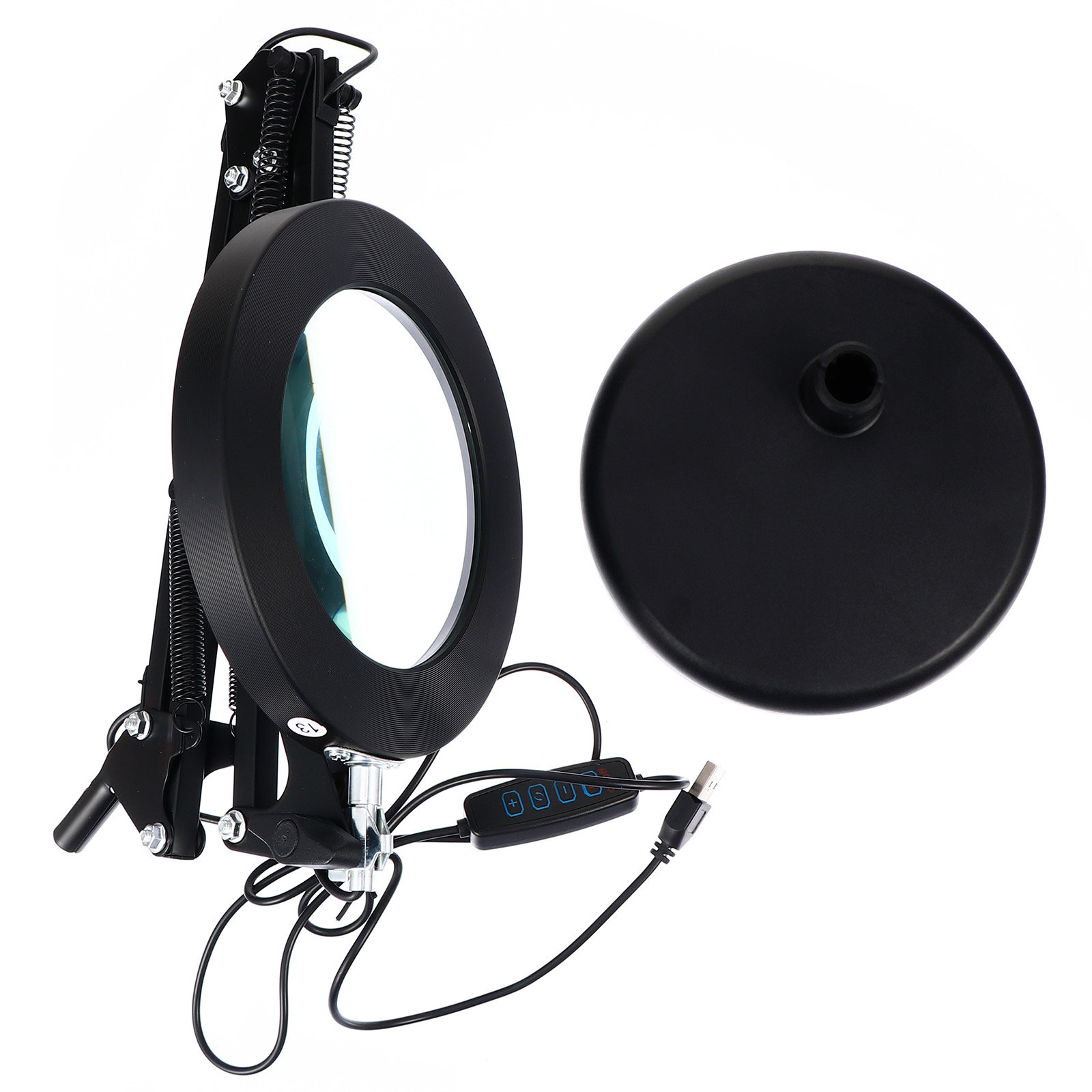 LED Magnifying Lamp Set 5X Mag - đánh giá và giá Desk View Setup