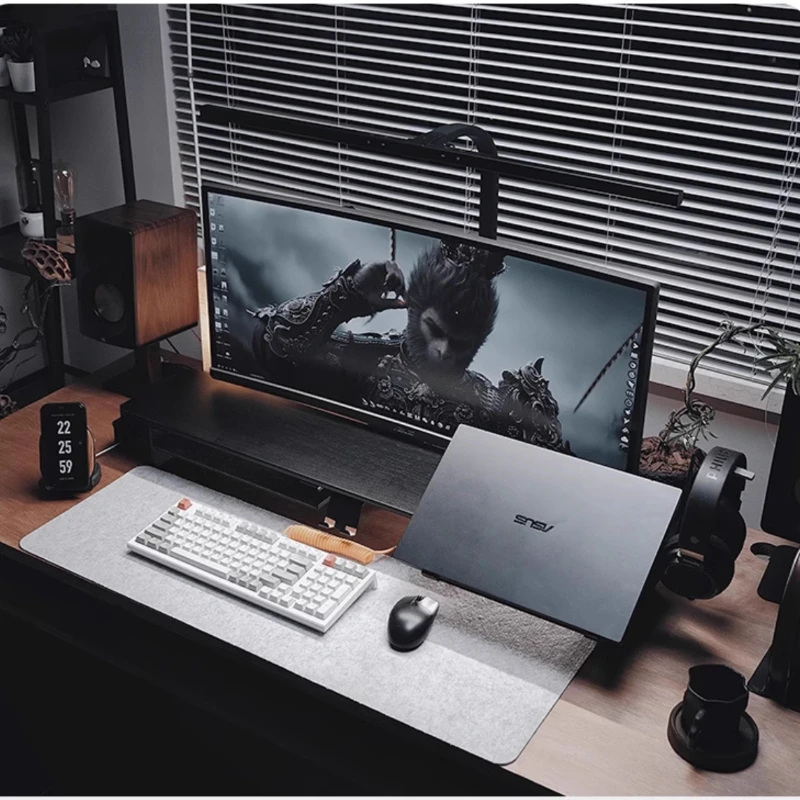 Modular Walnut Monitor Stand f - đánh giá và giá Desk Setup Monitor And Laptop