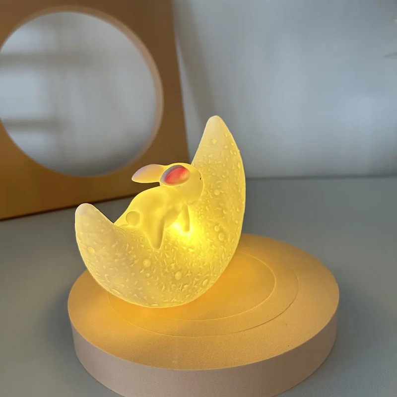 Night Light Sleep Light Moon R - đánh giá và giá Yellow Desk Setup