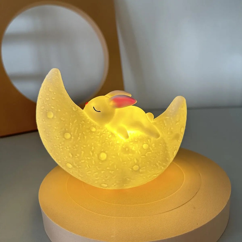 Night Light Sleep Light Moon R - đánh giá và giá Yellow Desk Setup