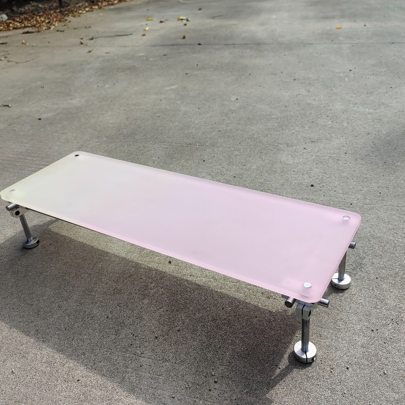 ‌Aesthetic Pink Gradient Acryl - đánh giá và giá Desk Setup Monitor And Laptop