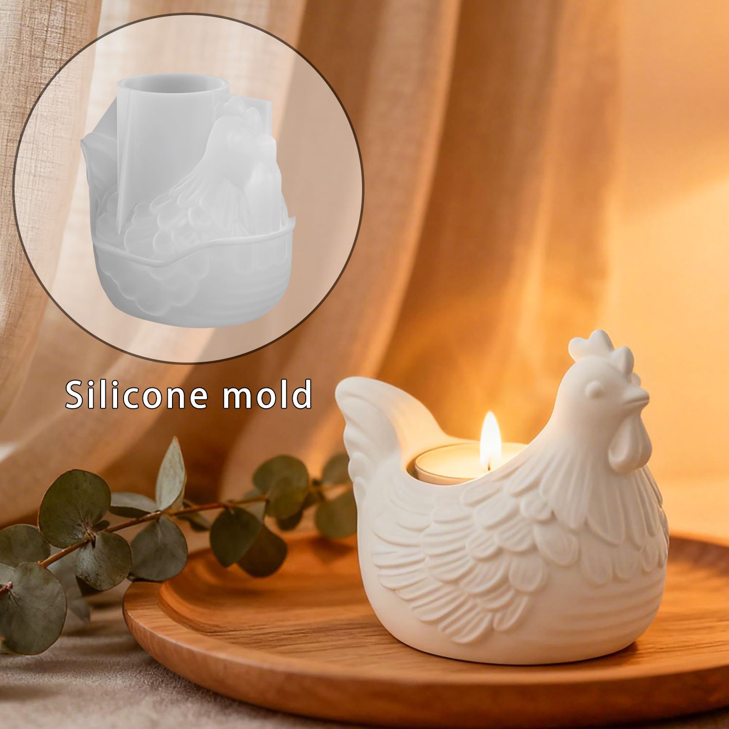 DIY 3D Little Chicken Candle H - đánh giá và giá Desk Setup Organization