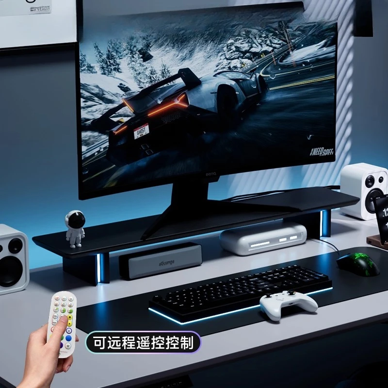 RGB Monitor Stand Ergonomic Co - đánh giá và giá Desk Setup Monitor And Laptop