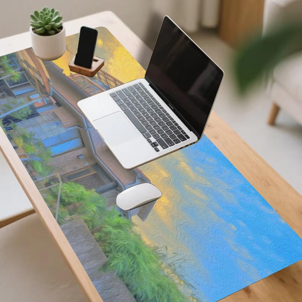 Urban Street View Oil Painting - đánh giá và giá Desk View Setup