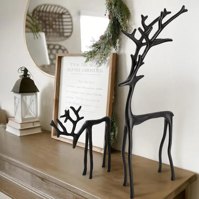 1pc Alloy Christmas Black Rein - đánh giá và giá Desk Setup Minimalist