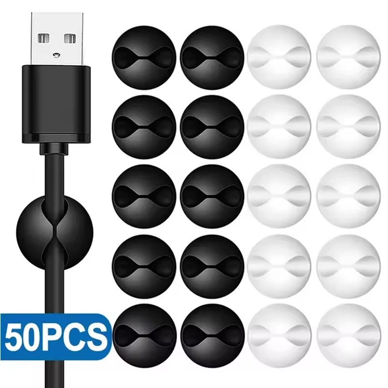 5/50Pcs Desktop Wall Cable Cli - đánh giá và giá Desk Setup Organization
