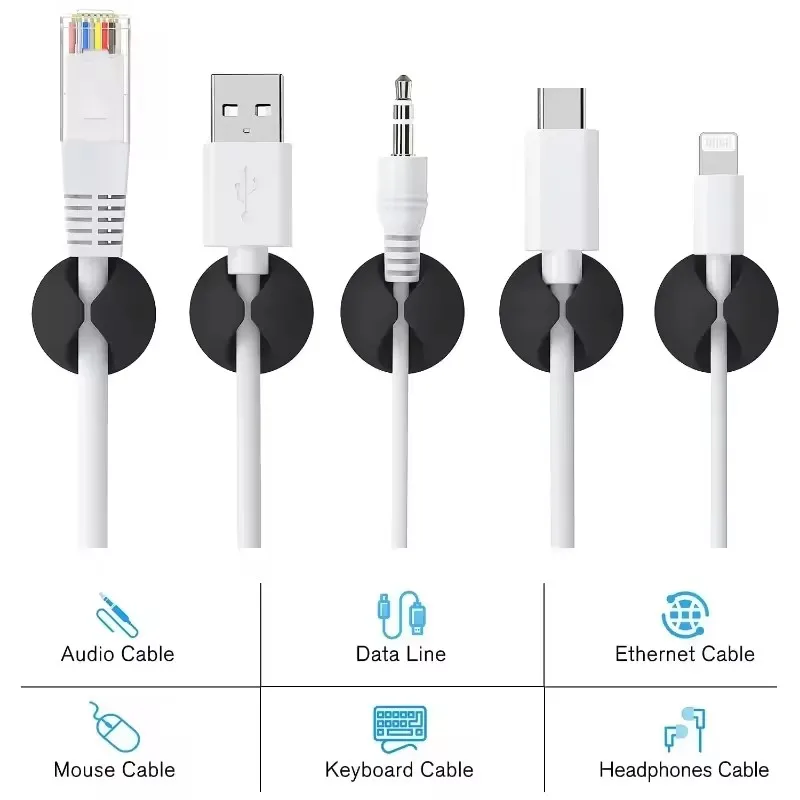 5/50Pcs Desktop Wall Cable Cli - đánh giá và giá Desk Setup Organization