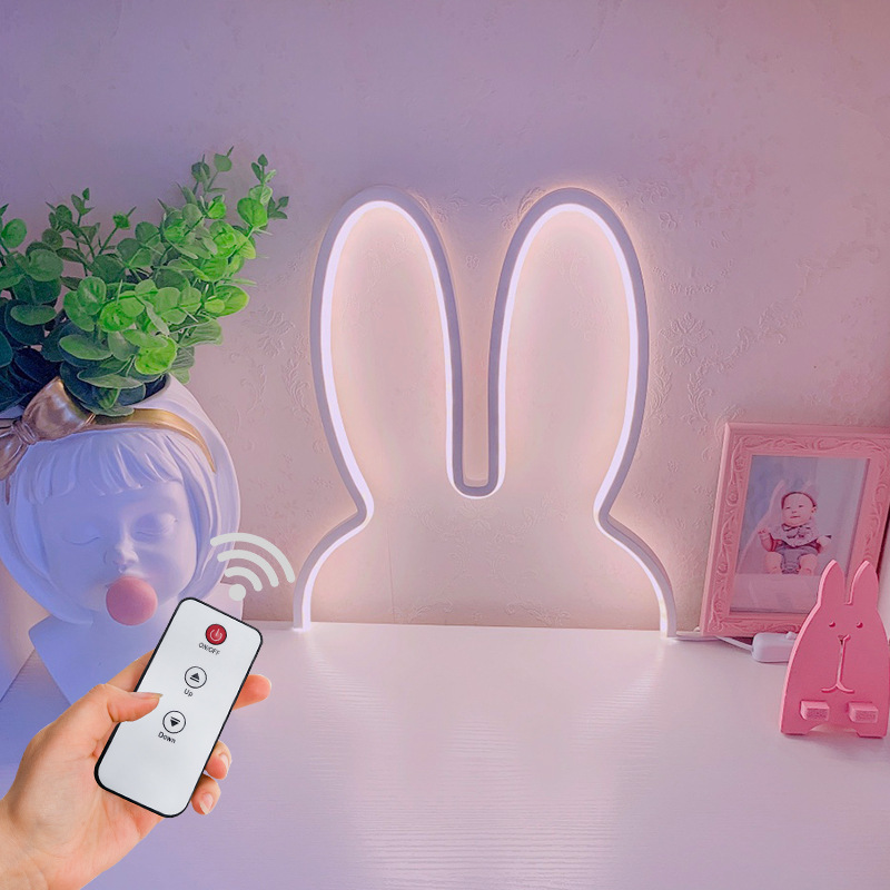 Cute Led Rabbit Wall Lights US - đánh giá và giá Yellow Desk Setup