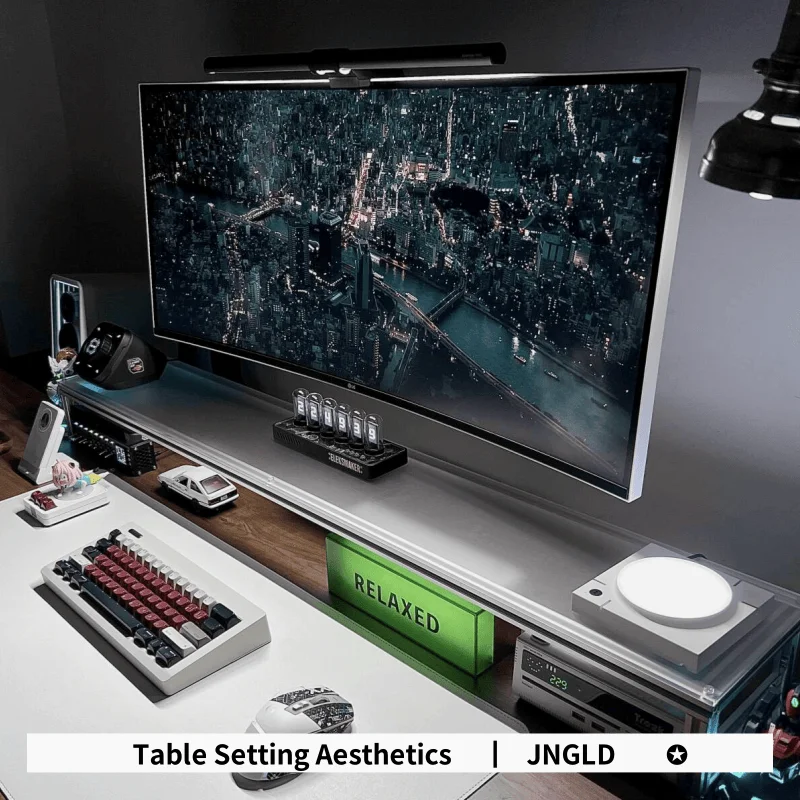 Aluminum Monitor Stand Acrylic - đánh giá và giá Desk Setup Monitor And Laptop