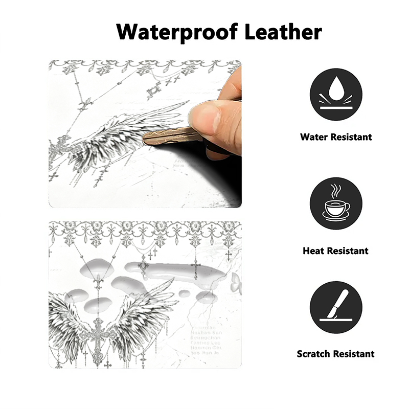 Leather Mousepad Black White A - đánh giá và giá Desk Setup Cozy