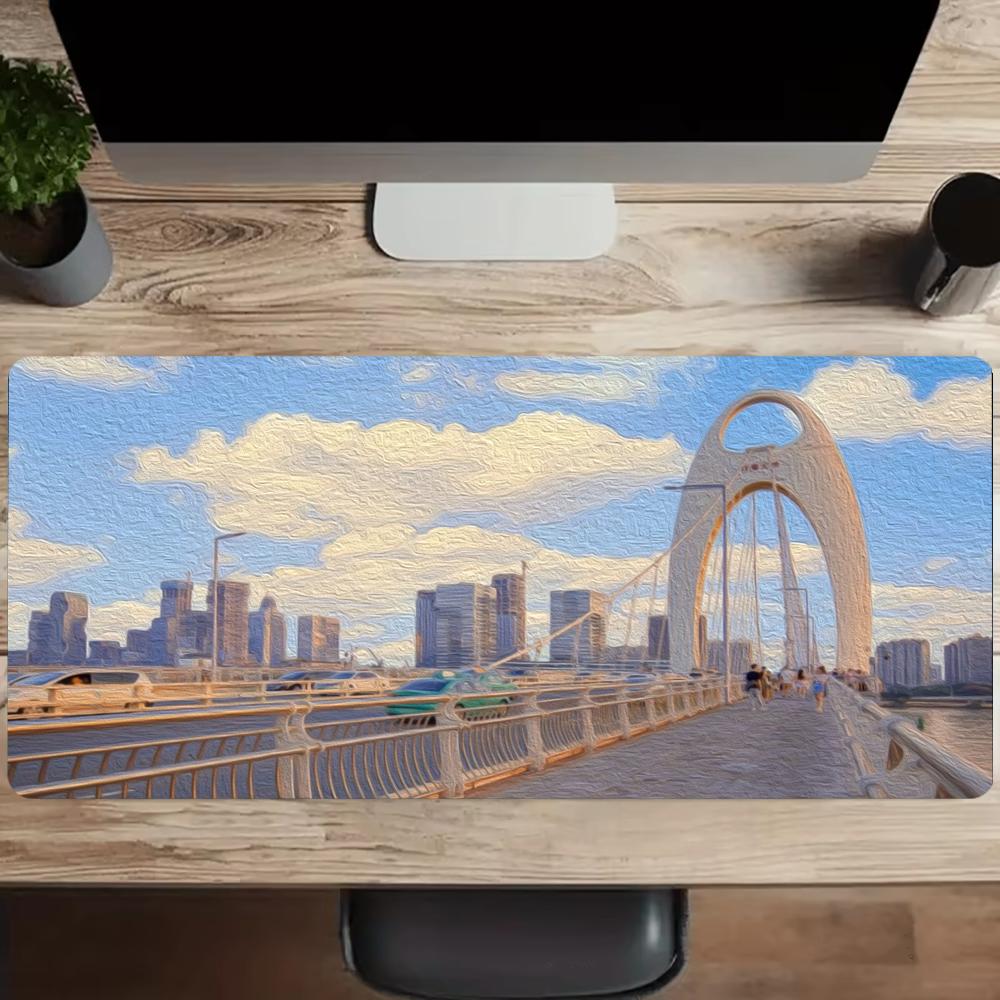 Urban Street View Oil Painting - đánh giá và giá Desk View Setup