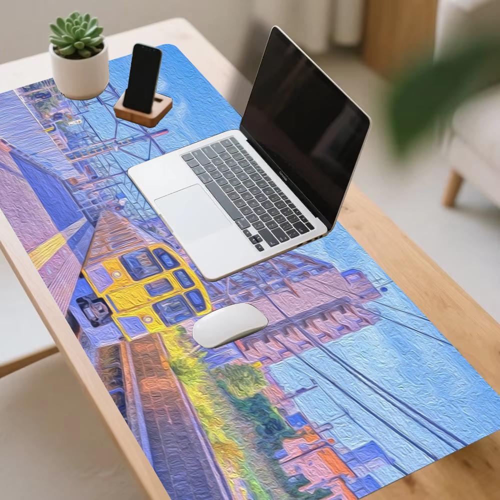 Urban Street View Oil Painting - đánh giá và giá Desk View Setup