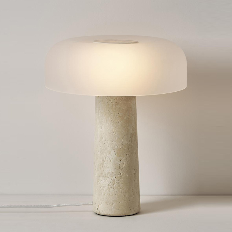 Mushroom Lamp for French Style - đánh giá và giá Yellow Desk Setup